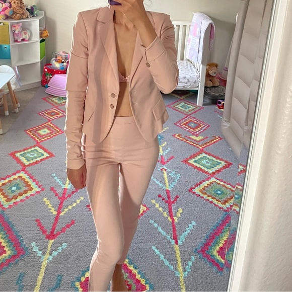 Patrizia Pepe Dress Suit Set Nude Pink - Picture 14 of 15